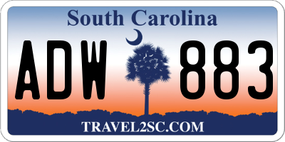 SC license plate ADW883