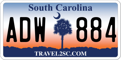 SC license plate ADW884