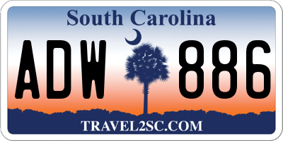 SC license plate ADW886