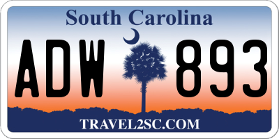 SC license plate ADW893