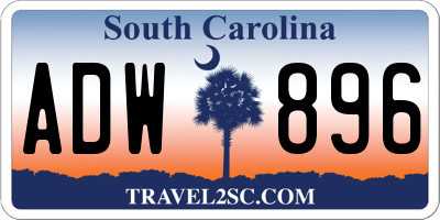 SC license plate ADW896