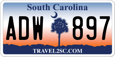 SC license plate ADW897