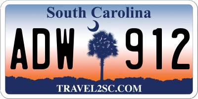 SC license plate ADW912