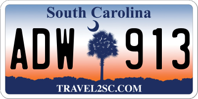 SC license plate ADW913