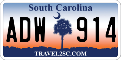 SC license plate ADW914