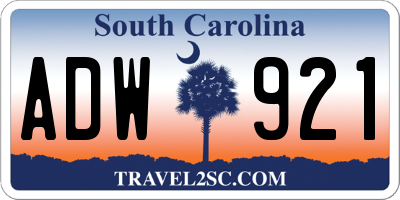 SC license plate ADW921