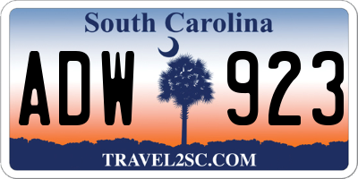 SC license plate ADW923