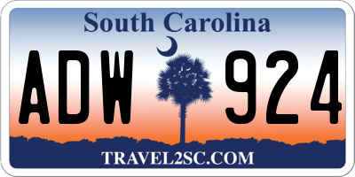 SC license plate ADW924