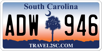 SC license plate ADW946