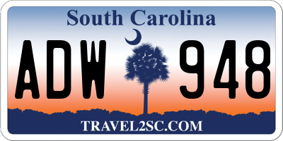 SC license plate ADW948