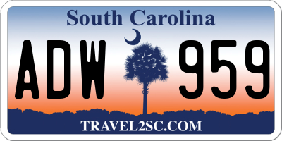SC license plate ADW959