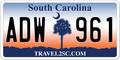 SC license plate ADW961