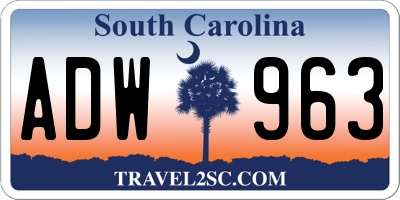 SC license plate ADW963