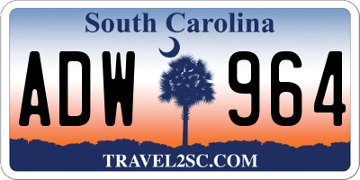 SC license plate ADW964
