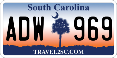 SC license plate ADW969