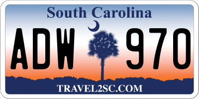 SC license plate ADW970