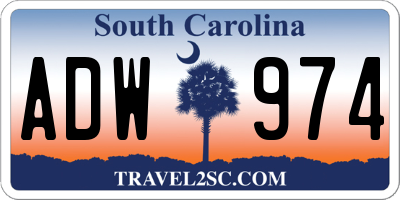 SC license plate ADW974