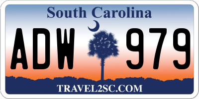 SC license plate ADW979