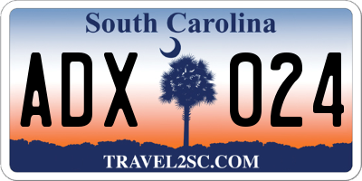 SC license plate ADX024