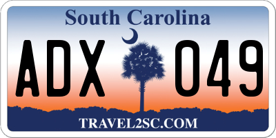 SC license plate ADX049