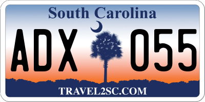 SC license plate ADX055