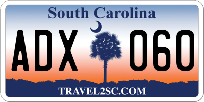 SC license plate ADX060