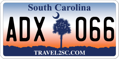 SC license plate ADX066