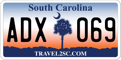 SC license plate ADX069