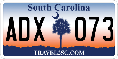 SC license plate ADX073