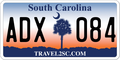 SC license plate ADX084