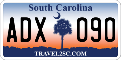 SC license plate ADX090