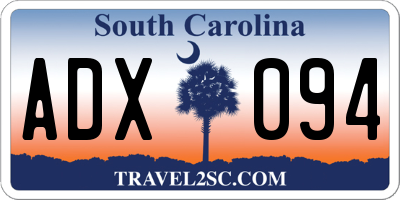 SC license plate ADX094