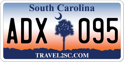 SC license plate ADX095