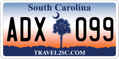 SC license plate ADX099