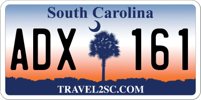 SC license plate ADX161