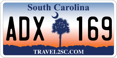 SC license plate ADX169