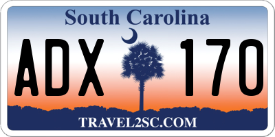 SC license plate ADX170