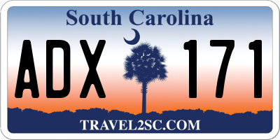 SC license plate ADX171