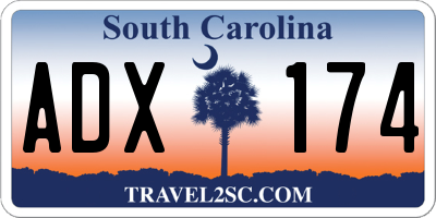 SC license plate ADX174