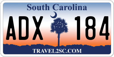 SC license plate ADX184