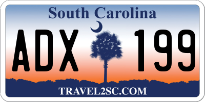 SC license plate ADX199