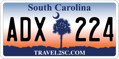 SC license plate ADX224