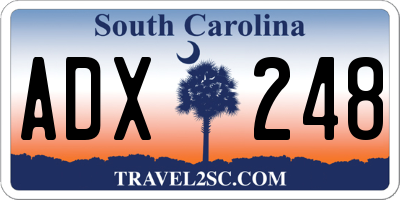 SC license plate ADX248
