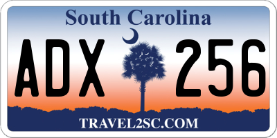 SC license plate ADX256