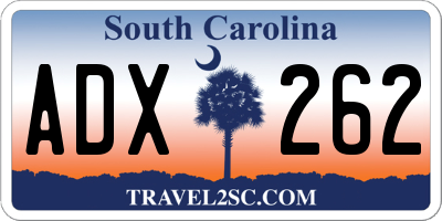 SC license plate ADX262