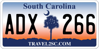 SC license plate ADX266