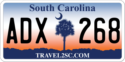 SC license plate ADX268