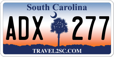 SC license plate ADX277
