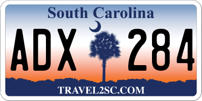SC license plate ADX284