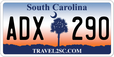 SC license plate ADX290